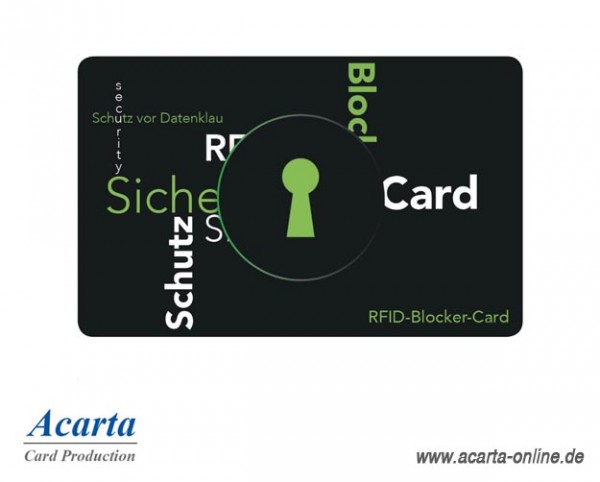 RFID-Abschirmkarte Motiv 03 Schutz vor Datenklau