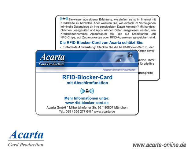 RFID-Schutzhüllen für Karten u. Ausweise