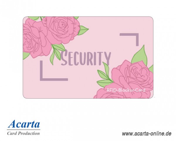RFID-Blocker-Card Abschirmkarte Motiv 09 "Security"