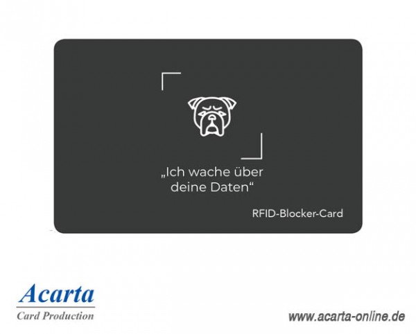 RFID-Störsenderkarte Motiv 08 Ich wache über deine Daten